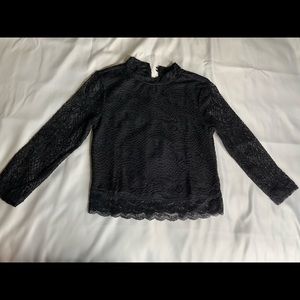Black Long sleeve mesh top